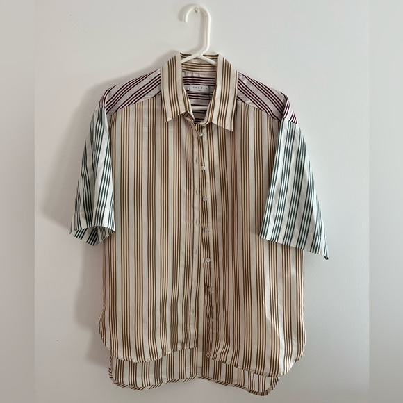 New Sandro Leopold Striped Shirt | NWT - Picture 1 of 8